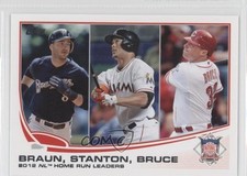 2013 Topps League Leaders Ryan Braun Giancarlo Stanton Jay Bruce #246 3a3