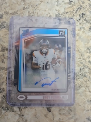 #ad 2024 Panini Clearly Donruss Rated Rookie Troy Franklin #82 Autographs AU RC $8.00