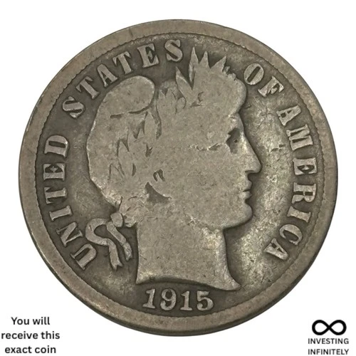 1915 S Barber Dime X-1660