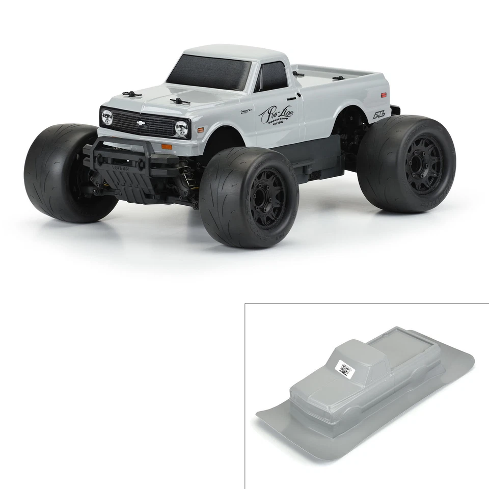 Pro-Line 3251-14 1/10 1972 Chevy C-10 Tough-Color Gray Body : Stampede & Granite - Image 2 of 4