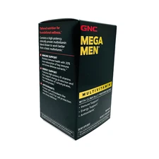 GNC Mega Men Multivitamin  180 Caplets Free Shipping Expiry 03/2027