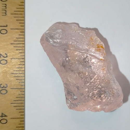 Morganite rough eye clean crystal gemstone 13mm max thickness Zambezia 49.8ct - Picture 2 of 8