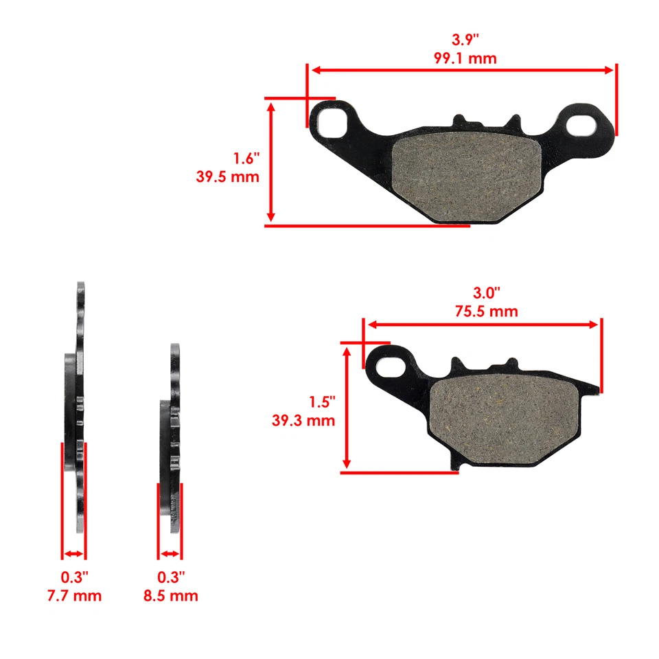 Caltric Brake Pads for Kawasaki KLX125 KLX125L 2003-2006 Front Motorcycle Pads - Image 2 of 4