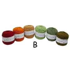 Solid Tufting Yarn 8 Strands Cotton Cloth Knitting Thread Poke 6roll Set 200M