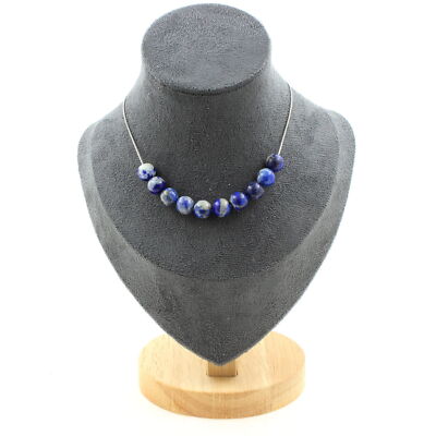 Pierres et Minéraux. Collier perles Lapis Lazuli du Pakistan qualité 5A