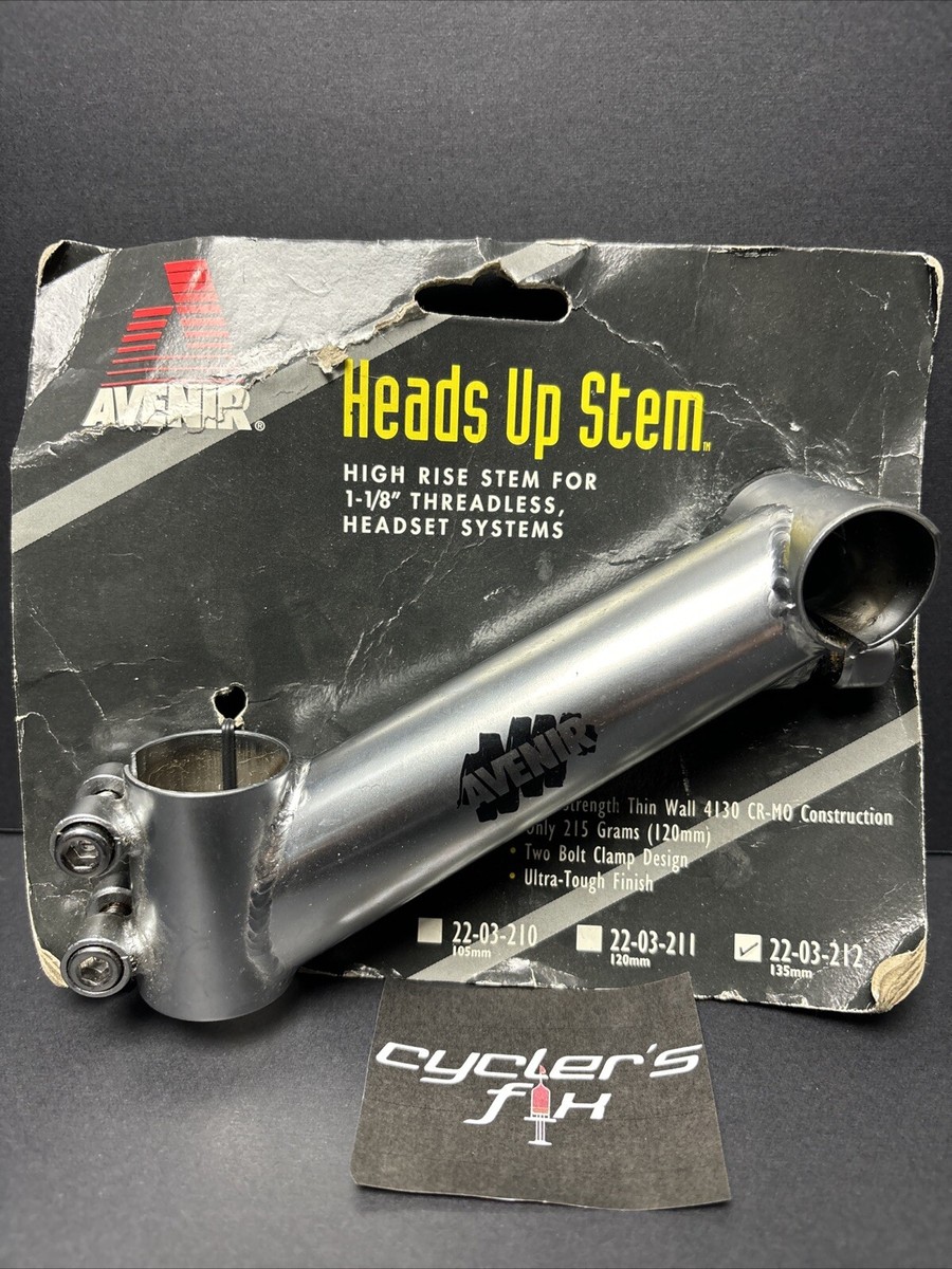 NOS Avenir 135mm 30° Cr-mo High Rise Stem Bike 1 1/8 Threadless