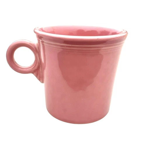 Fiesta Coffee Mug Pink Ring Handle Homer Laughlin HLC