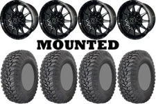 Kit 4 GBC Parallax Tires 33x10-15 on Frontline 762 Machined Wheels POL5
