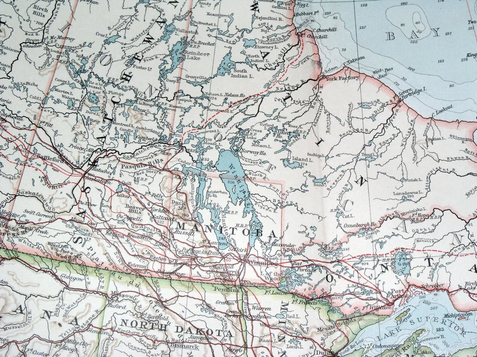 1912 MAPA ANTIGO ORIGINAL DO CANADÁ AMÉRICA DO NORTE BRITÂNICA GRONELÂNDIA ALASCA - Imagem 4 de 4