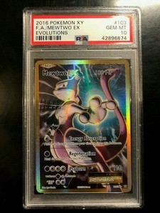 Pokemon Card Mewtwo Ex Ultra Full Art Evolutions 103 108 Mint Pokemon Trading Card Game Toys Hobbies