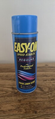 Vintage 1991 Easy On Speed Starch Spray-Fresh Linen Scent-22 Oz Can-95% Full