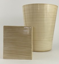 Vintage 2 Pc Mirage Andre Richard For Vanda Bathroom Set Trash Tissue Japan