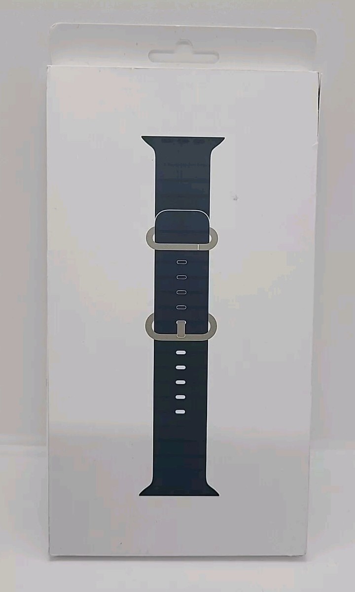 【新品・箱なし】純正 49mmオーシャンバンド・ネイビー（ナチュラルチタニウム） Amazon.co.jp: Apple Watch Band - 49mmケース用ネイビー