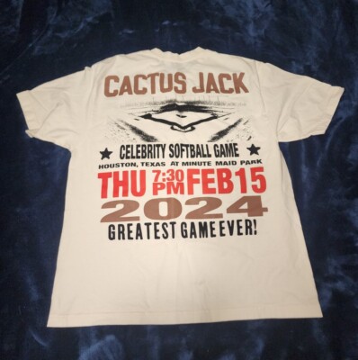 Cactus Jack 2024 Celebrity Softball Game Travis Scott Tshirt Sz xL