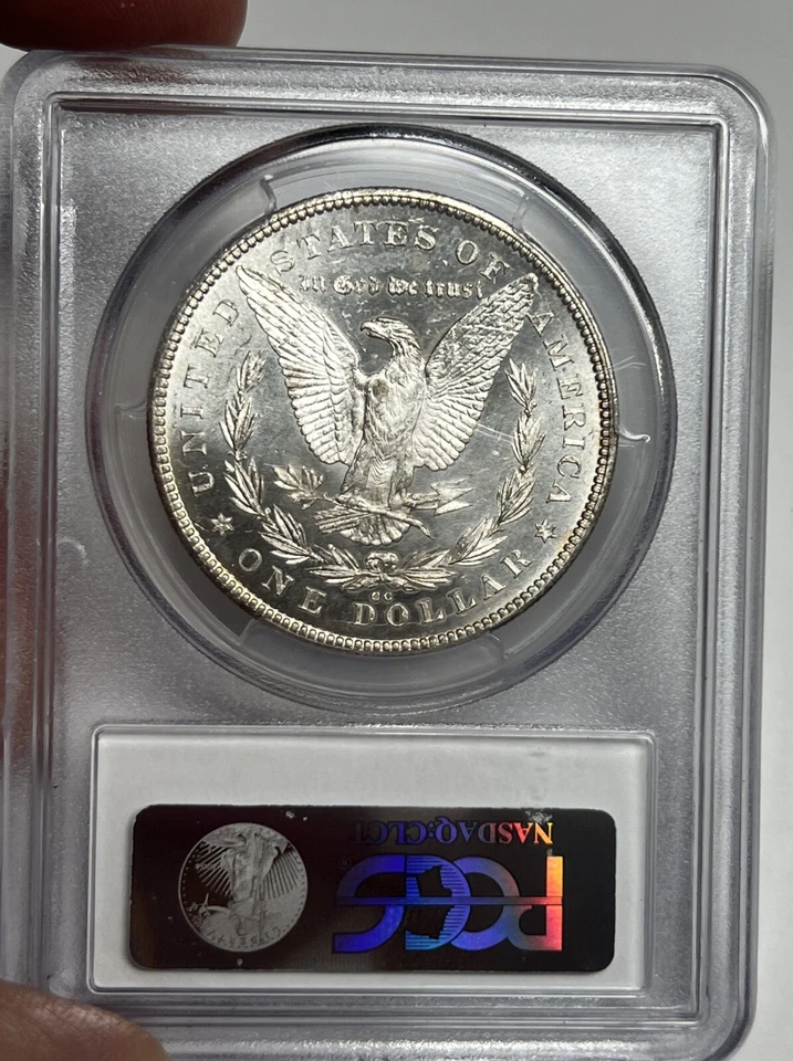 1878-CC PCGS MS62 Struck-Thru Obverse MINT ERROR Morgan Silver Dollar U.S. Coin - Image 4 of 4