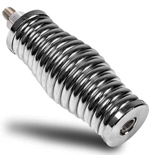 Chrome Stainless Steel Heavy Duty CB Radio Antenna Barrel Spring Mount 3/8" x 24