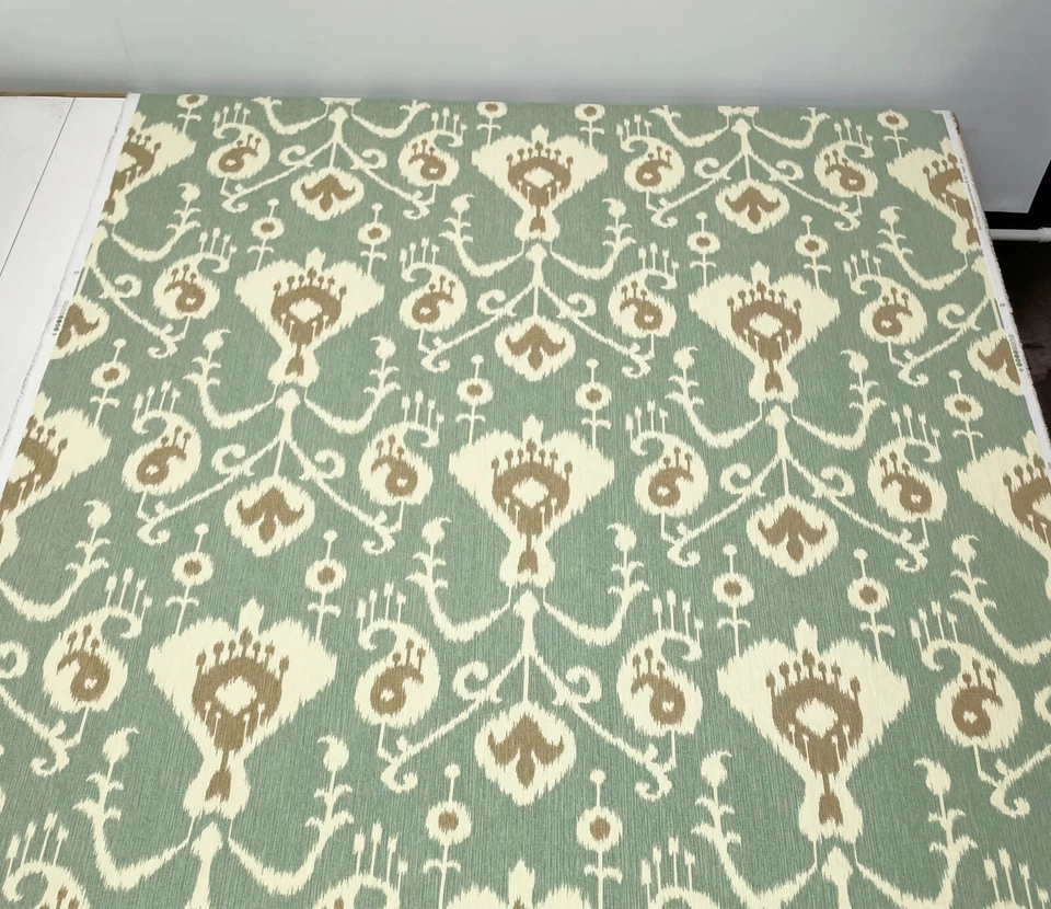 TELA MAGNOLIA HOME JAVA IKAT SPA AZUL 100% ALGODÓN MULTIUSOS POR YARDA 54"W Foto 2 de 4