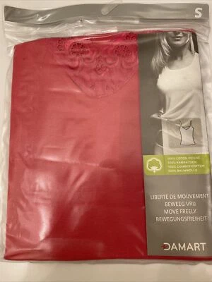 DAMART FUCHSIA PINK COTTON CAMISOLE SIZE SMALL - Image 1 of 4