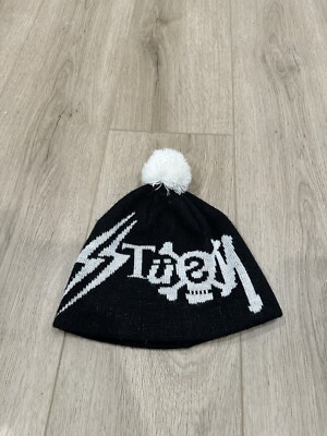 Stussy Skull Cap Beanie Black White Skeleton | eBay