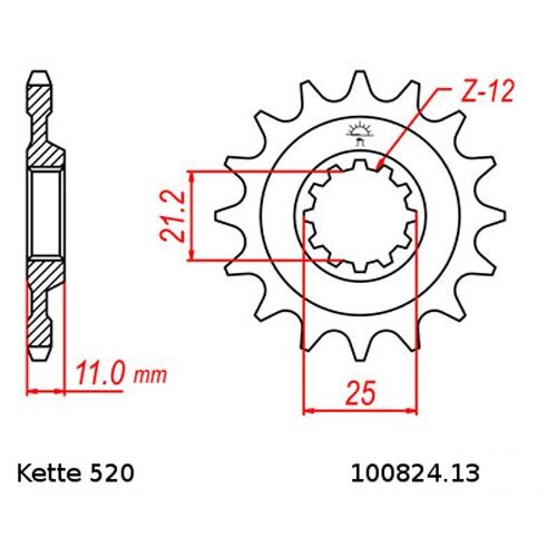 Chain Set Husqvarna Wr 250 10-12 Chain DID 520 VX2 112 Open 13/48 - Picture 2 of 4