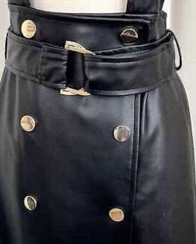 zara leather pinafore