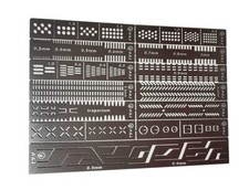 Hobby Model Craft Tool Carving Auxiliary Ruler Stainless Steel Drill Hole Det...