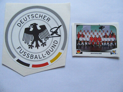 Hansi Flick - Signed - Sticker Panini DFB 2010 FIFA World Cup Team Sticker Logo