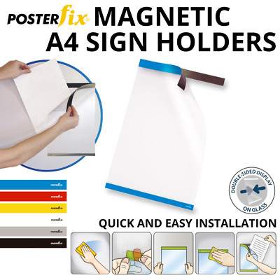 A4 Magnetschildhalter Posterfix - Dokument Hinweis Poster selbstklebend Display