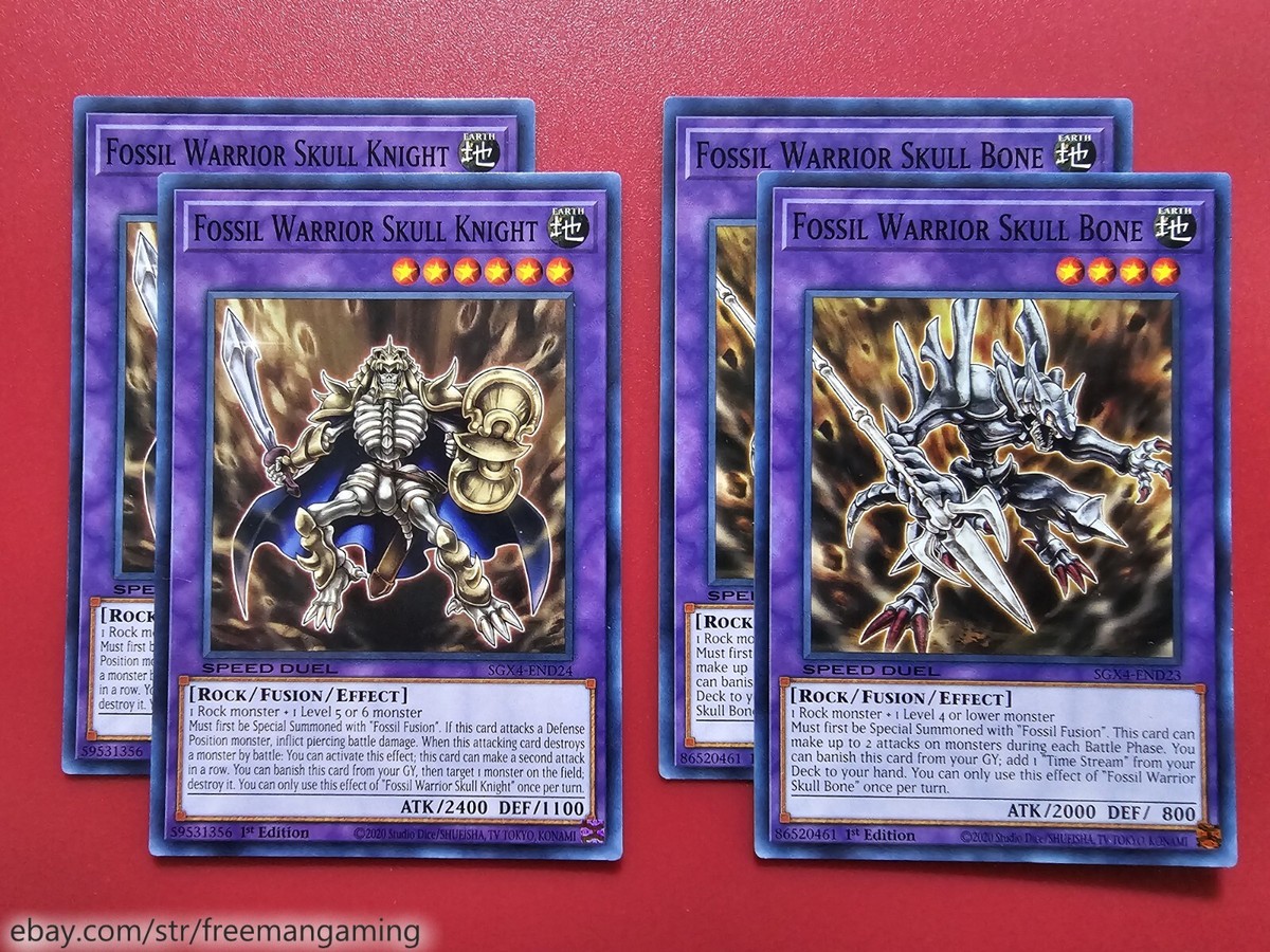 Yugioh Fossil Fusion Deck 55 Card Dyna Pachycephalo Warrior Skull King Rock  | eBay