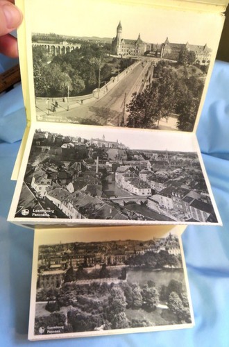 Vintage 50er Jahre Luxemburg Belgien 2 Souvenir Postkarten Mappen - Bild 5 von 5