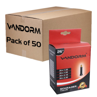 50 PACK Vandorm 26" x 1.50" - 2.30" Bicycle MTB Bike Schrader Inner