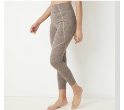 Leggings Women Size S JoyLab Light Brown High-Rise Brushed Jersey 7/8