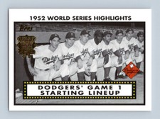 2002 Topps 1952 World Series Highlights #52WS-1 Starting Lineup