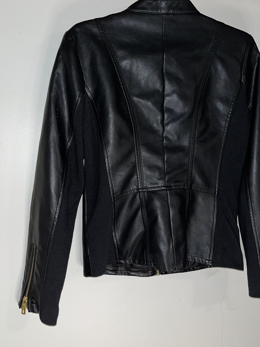 Veste En Cuir Noir Kenneth Cole Reaction - Taille L, Style Blazer, Occasion TB