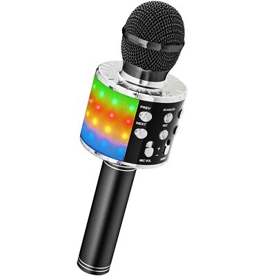 Ankuka Microfono Karaoke Bluetooth Wireless Microfono Bambini Regalo per  Bambini 645249267717