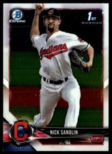 2018 Bowman Draft Chrome Nick Sandlin Cleveland Indians #BDC-34