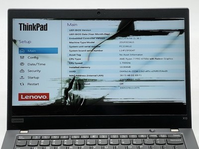 Lenovo ThinkPad X13 Gen 1, Ryzen 7 PRO 4750U, 1.7GHz, 16GB, 512GB