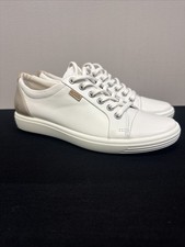 Ecco Womens Soft  White Lace Up Sneakers 4300...