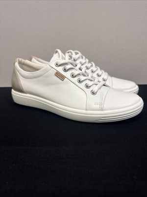 Ecco Women's Soft  White Lace Up Sneakers 43000360958 US Size 8-8.5