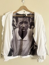 2016 Adidas Arthur Ashe 1975 Tennis Court Bomber Jacket L *FLAWS*