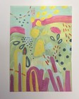 ACEO original painting 2.5 x 3.5 - Mini Neon & Citrus - OOAK Art Trading Card — photo 3