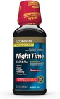 4 Pack GoodSense Acetaminophen Nighttime Cold & Flu Relief Liquid, Cherry, 12...