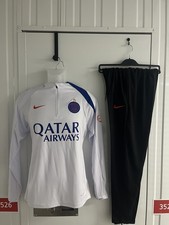 PSG Nike Tracksuit White TN Quarter Zip BNWT - Men's S, M, L Football Training