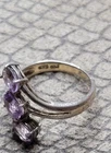 Vintage Sterling Silver .925 Faux Amethyst Ring Size 8 February