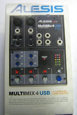 Alesis MultiMix 4 USB 4-Channel Mixer Original Retail Box and Instructions Only