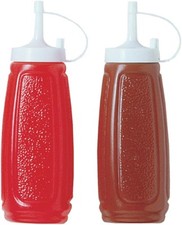 Chef Aid 2 Plastic Sauce Bottles, Ideal for BBQ Inchs and Outdoor Eating