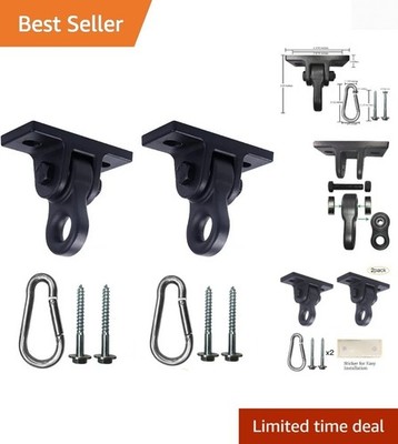 Durable Powder-Coated Swing Hangers - 2 Pack, Rust-Proof with Installation Kit