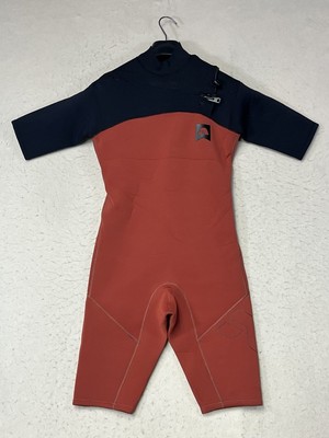Adelio Taylor Men s  2mm Wetsuit Shorty Orange Black Short Sleeve