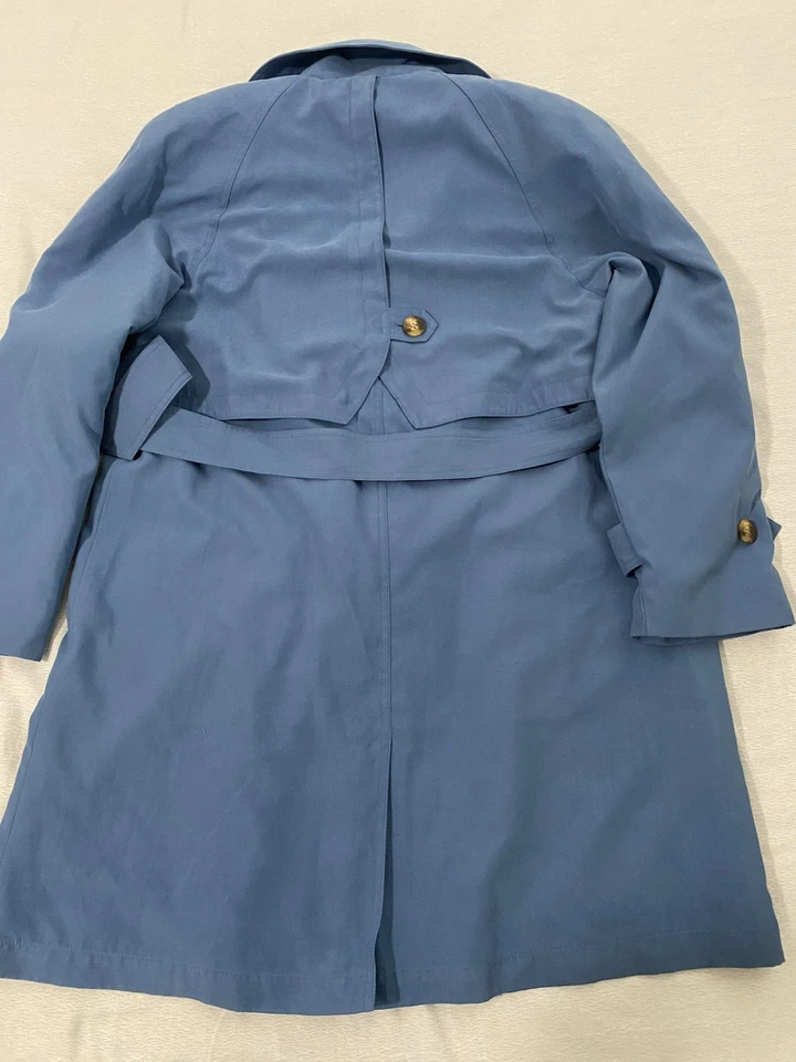 Jakeline Ferrar Double Breasted Jacket Coat with Belt Blue Women’s Small Casual - Image 4 of 4