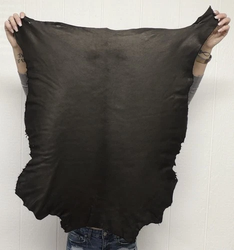 Black Full Grain Lambskin Leather Hide Lightweight Garment Sewing Lining Craft
